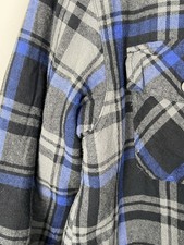 Men’s Medium Dickies Shacket Flannel Jacket Plaid Full Zip Up Lumberjack