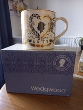 Wedgwood Richard Guyatt Silver Jubilee 1pt Large Mug 1977 Boxed