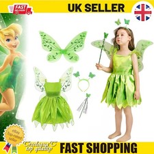 Halloween Kids Children Tinkerbell Fairy Pixie Girls Princess Cosplay Costume-