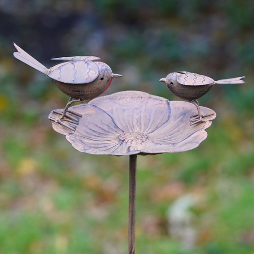 121cm robin flower birdbath - 121cm,