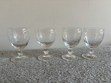 4 VINTAGE CUT GLASS ETCHED