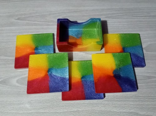 Handmade resin square shaped