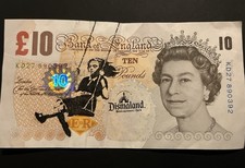 Original £10 Note Real Currency Note Dismaland Banksy Street Art 2015