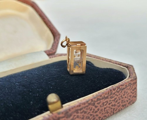 Vintage 10k rose gold moveable - rose,