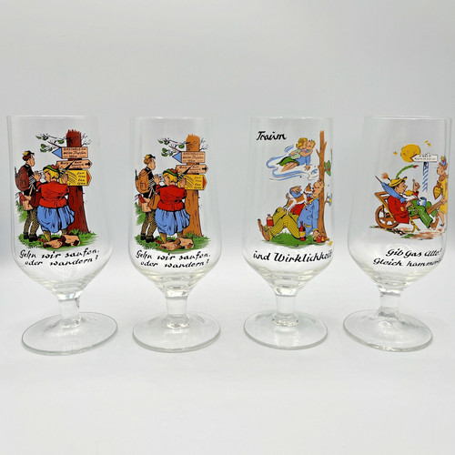 Vintage german beer glasses - beer, glasses-