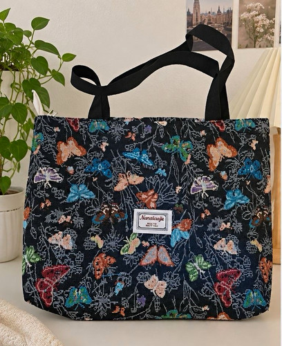 Nanaicafe woven fabric tote - woven,
