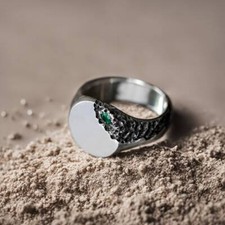 Emerald Gemstone Ring, 925