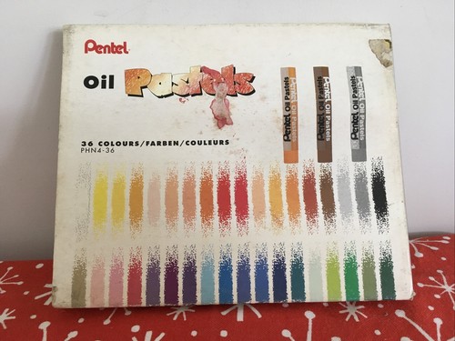 Thirty six pentel oil pastels - six,