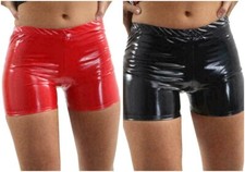 Women Shorts Pvc Hot Pants Wet