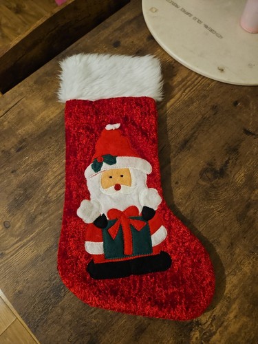 Vintage christmas stocking red - christmas,