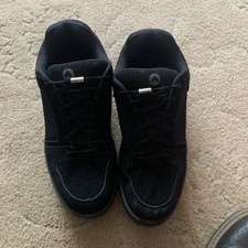 AIRWALK Mens Black Suede Skate Lace Up Casual Trainers Shoes 