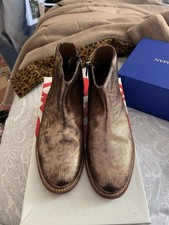 Grenson Metallic Leather Boots Women's