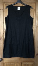 Next black linen blend dress