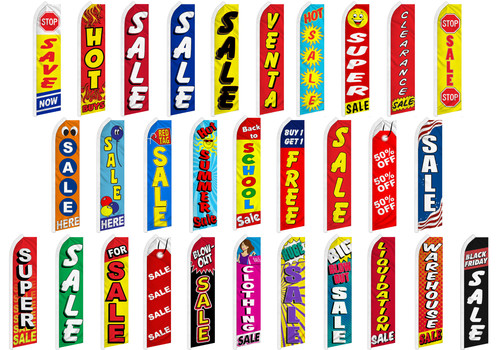 Sale advertising feather flag - sale,