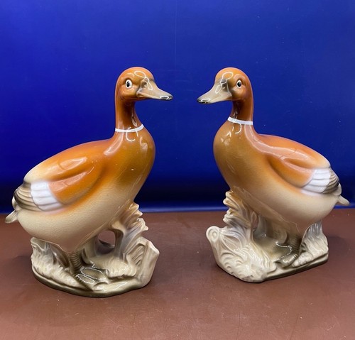 Pair vintage ceramic - vintage, goose