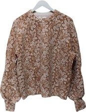 Boden Brown & White Leaf Print