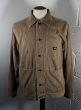Mens VANS Light Brown Drill Chore Coat Button Up Corduroy Shacket - Size Medium