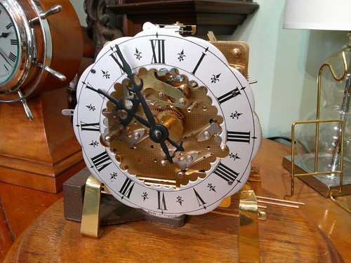 Skeleton clock dial - skeleton, 5"
