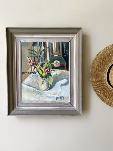 Vintage swedish oil painting - oil,