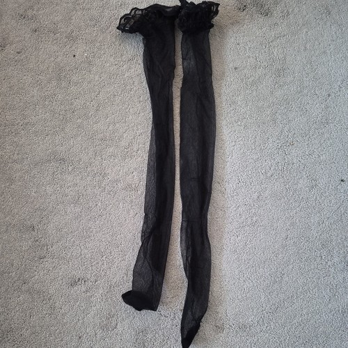 Ladies black stockings - black,