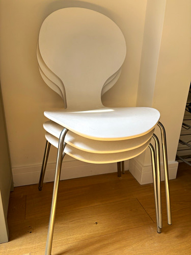 White stackable modern - 4,