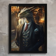 Dragon In A Suit Wall Art