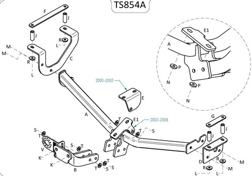 Towtrust fixed flange towbar - towtrust,