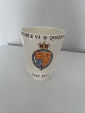 King George VI  Queen Elizabeth May 1937 Coronation Cup Royal Memorabilia