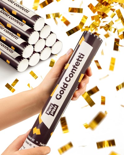 Confetti cannons gold - 10,