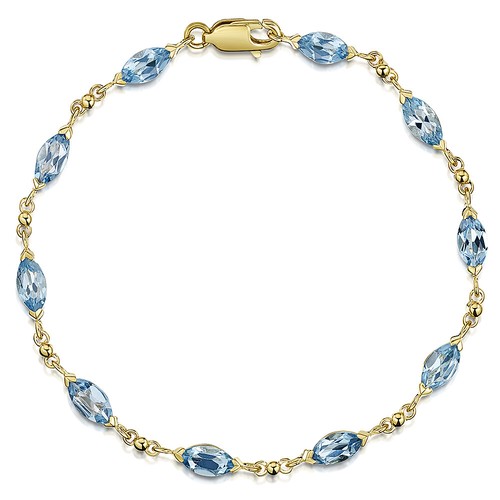 9ct yellow gold bracelet with - yellow,