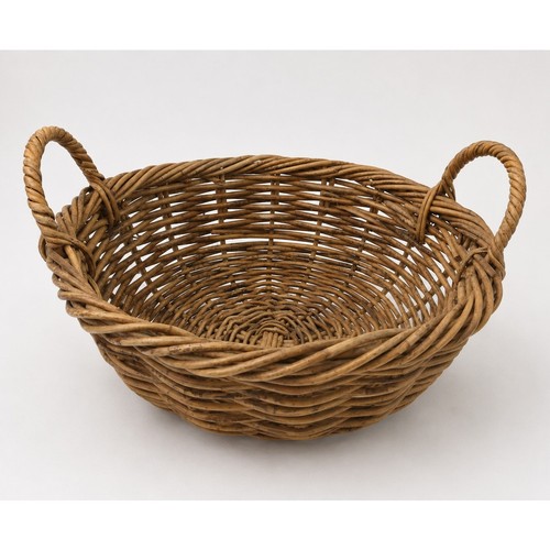 Handmade wicker basket round - basket,