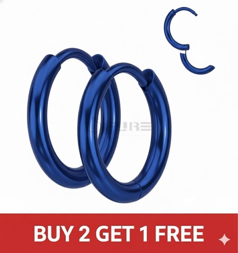 Pair stainless steel huggie - stainless,