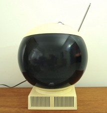 Vintage Space Helmet TV ,JVC Videosphere .1970s. UK Plug
