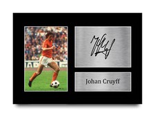 Johan Cruyff Signed Pre Printed Autograph A4 Photo Gift For a Holland Fan