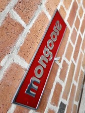 Mongoose Sign Mongoose BMX Sign old school BMX vintage Sign Red Aluminium Sign