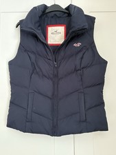 Hollister Women Padded Down Gilet Bodywarmer Casual Leisure Navy Size Large