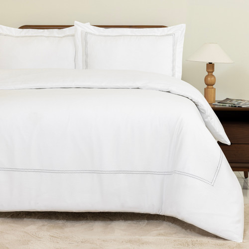 100 cotton embroidered duvet - 100%,