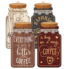 4 Pcs Wall Decoration Wood Art