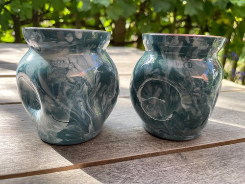 Pair studio pottery - pair,