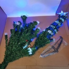 Fiber Optic Christmas Tree 6FT Pre Lit 250 LED Lights with Metal Stand Asinse
