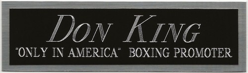 Don king nameplate - don,