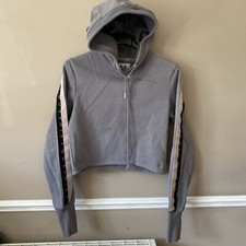 Crop Hoodie In grey size 6 by Pink Soda