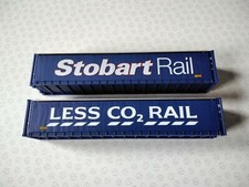 2 x Oxford Stobart Rail shipping containers 1:76