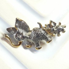 Vintage Elephant Brooch Silver