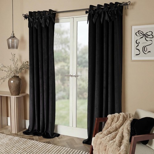 Ohs velvet eyelet curtains - eyelet,