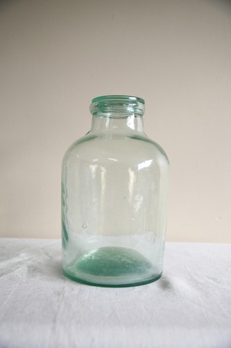 Large vintage green glass - large,