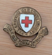 Vintage British Red Cross Cap Badge