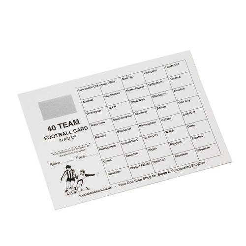 Football scratch cards team - 40,