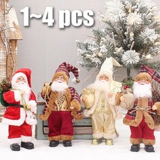 30cm Santa Claus Plush Doll 2025 Xmas Party Decor Ornaments for Home Decoration