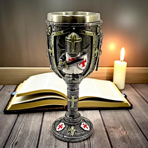 Medieval knight goblet with - medieval,